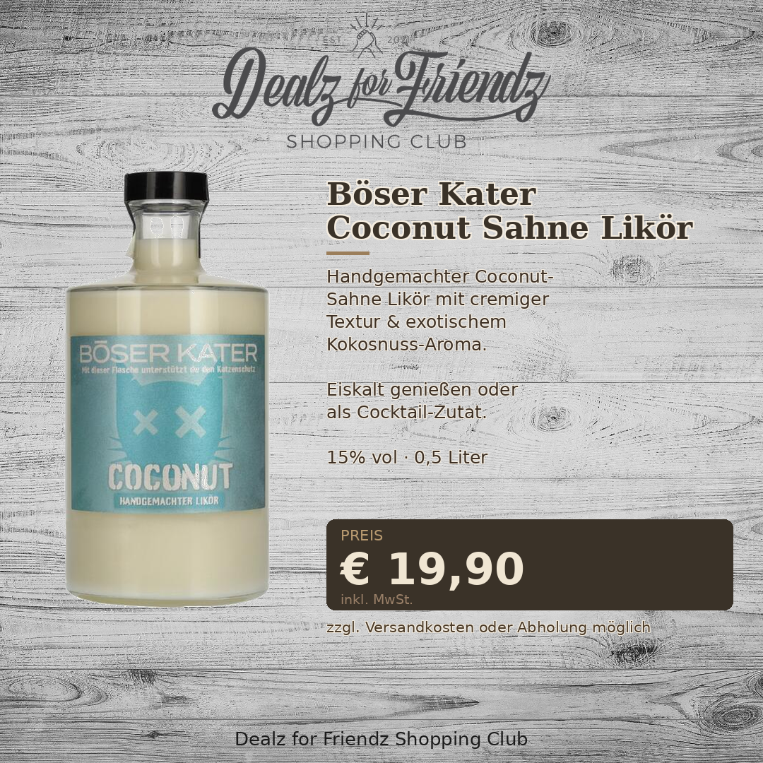 Böser Kater Coconut Sahne Likör 0,5l